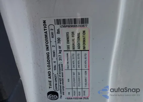 2013 Ford Mustang V6 из США, поврежденный, VIN 1ZVBP8EM0D5203877